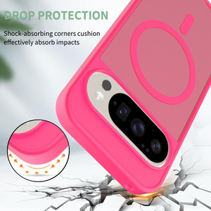 Funda Magnética Mate para Teléfono Móvil con Carga Inalámbrica para Google <span class=keywords><strong>Pixel</strong></span> 9 Pro XL 10 Pro, Antigolpes, TPU, PC, Protector Trasero - Product Image 3