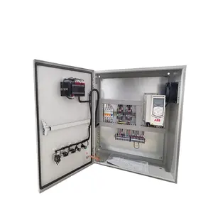 Plc controle elétrico freqüência conversão armário aço inoxidável placa de distribuição caixa metal interruptor elétrico controle armário