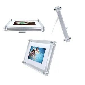 Hot Selling Transparent 5 7 Zoll Acryl Foto Video Frame Digitaler Bilderrahmen