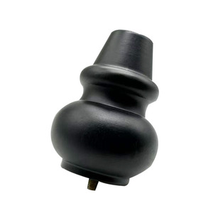 <span class=keywords><strong>Patas</strong></span> de Muebles en Forma de Calabaza de <span class=keywords><strong>Roble</strong></span> para Sofá, Mueble de TV, <span class=keywords><strong>Mesa</strong></span> de Centro, Cama - Diseño Minimalista Italiano, Color Negro, Tornillo M8, Pintado con Spray - Product Image 1