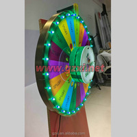 Roue tournante LED en acrylique personnalisable et durable de 600 mm avec rotation à 360 degrés - Jeu interactif de tirage au sort pour toutes les fêtes et toutes les saisons