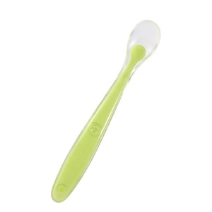 <span class=keywords><strong>Cuchara</strong></span> de silicona de grado alimenticio curvada suave Natural OKSILICONE, cucharas de alimentación, <span class=keywords><strong>cuchara</strong></span> de bebé de silicona de entrenamiento para niños - Product Image 6