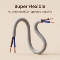 Cable RVV Ignífugo y Duradero con Núcleo de Cobre para Cableado Automotriz y de Edificios, Aislamiento de PVC de Alta Seguridad para Energía Residencial