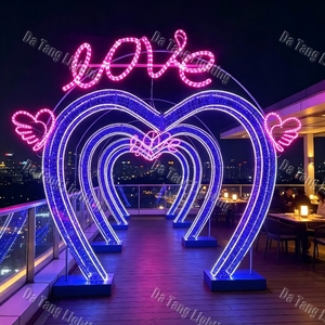Large Scale Heart <b>Light</b> Installation for Landmark Displays <b>Christmas</b> Events Valentine Festivals and Public Celebration Areas - Product Image 3