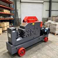 Machine à couper les barres d'armature GQ45 3kw avec double alimentation par rouleaux, lame plate, coupeuse multi-barres en acier pour la construction