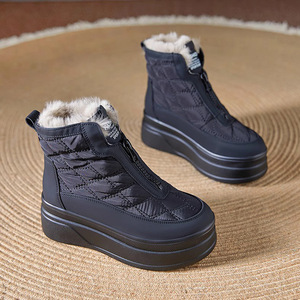 Nuovo inverno Casual da donna stivali da neve caldi foderati di pelliccia alla moda impermeabili ispessiti per terreni innevati con funzione di esaltazione - Product Image 6