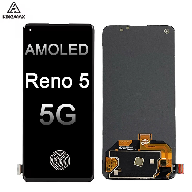 6.43" AMOLED OLED Screen for OPPO Reno 5 5G LCD Display Fingerprints PEGM00 PEGT00 CPH2145 for OPPO Phone Screen Replacement