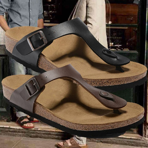 Sandalias de Plataforma con Suela Gruesa de Cuero Genuino para Mujer, Zapatos de Invierno de Moda con Características - Product Image 1