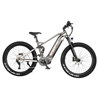Vélo de montagne électrique OEM de haute qualité 29'' tout-terrain VTT à suspension intégrale, moteur central 48V 750W, batterie au lithium, alliage d'aluminium