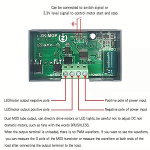 ZK-MGP Adjustable <b>Speed</b> PWM DC Motor <b>Controller</b> 5-30V 12A 360W 6V 12V 24V Slow Start Slow Stop Module Power Driver Modules - Product Image 3