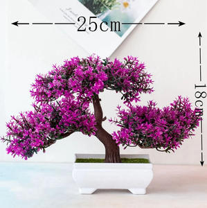 Bonsaï artificiel en plastique, petit arbre en pot, ornements pour la décoration de la maison, décoration de jardin d'hôtel - Product Image 1