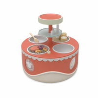Nouvelle Conception Maison de Jeu de Rôle Ludique pour Enfants 3+ Ans, Thème Cuisine Île avec Plan de Travail, Jeu d'Imitation Urbain, Design Maison de Cuisine pour Enfants