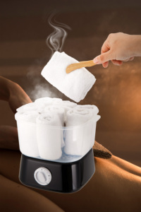 Scaldasalviette Elettrico 2in1 per Cura del Corpo e Depilazione, Design Portatile in PP, Timer, Riutilizzabile e Lavabile, per Spa Domestica e Bellezza - Product Image 2