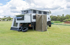 MJC Fabricant Direct 4x4 <span class=keywords><strong>13</strong></span> pieds aux normes australiennes camping-car Rv caravane avec cuisine extérieure en acier teinté - Product Image 3