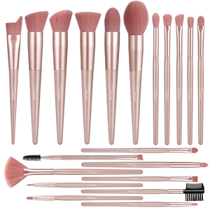 Belecotobe — jeu de pinceaux de maquillage professionnels rose, accessoire de marque pour le visage, 20 pièces - Product Image 1