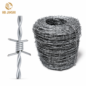 <span class=keywords><strong>ลวดหนาม</strong></span>เหล็กชุบสังกะสีแบบเกลียวคู่ 16 กรัม 4 จุด ความยาว 100 ม. 250 ม. 500 ม. สำหรับฟาร์มปศุสัตว์ ก่อสร้าง ป้องกัน ราคาโรงงาน - Product Image 1