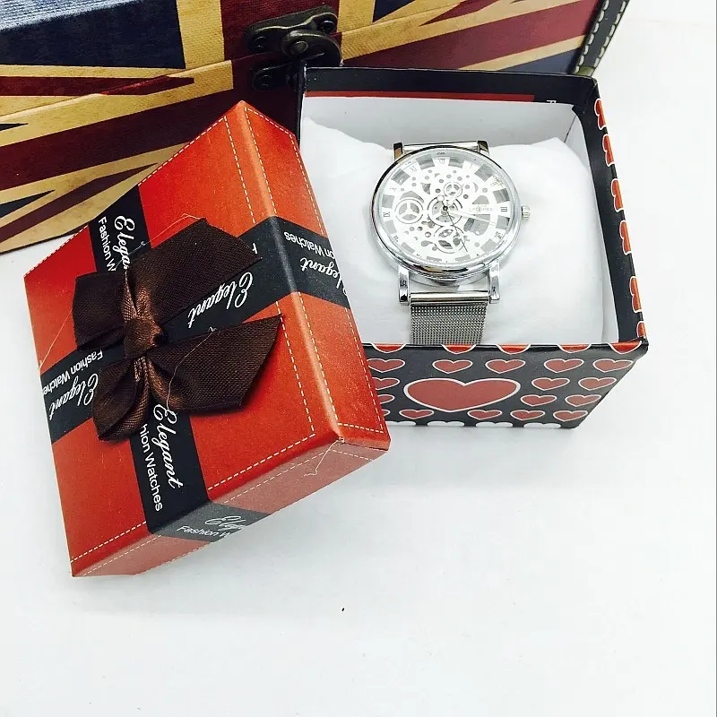 Stock Cheap Packing Bowknot Paper Watch Gift Boxes