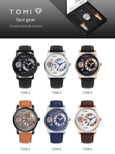 Reloj de Cuarzo TOMI T104 Serie New Face Gear para Hombre, Correa de Negocios, Resistente al Agua, Caja de Regalo 2026 - Product Image 4