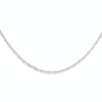 Chaîne de cou tressée romantique en platine Pt950 gravée au laser avec entretoises à perles florales, bijou minimaliste unisexe en platine pour soirée romantique