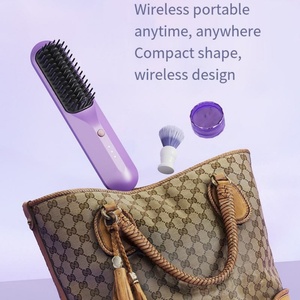 Wireless Hair Brush Straightening Fast <b>Heating</b> <b>Comb</b> USB Charge Hair Curling Dryer Brush Hair Styling Tools - Product Image 4