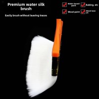 Ensemble de pinceaux à poils doux multi-usages, 2, 3, 4 pouces, filament synthétique, manche en plastique pour bois, cire, huile, vernis