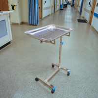 Chariot médical à bras unique en acier inoxydable