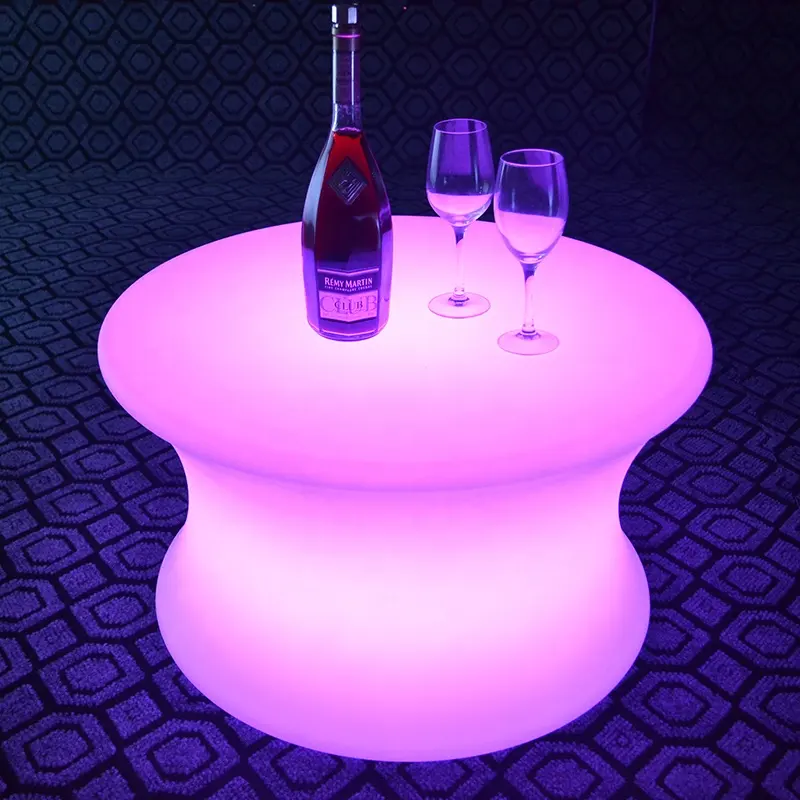 현대 LED 커피 테이블 여러 가지 빛깔의 빛나는 PE 방수 커피 테이블 최고 가치 조명 커피 테이블