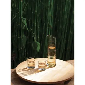 Cristalería japonesa ecológica para disfrutar de un bonito vino de arroz, para una noche romántica, 8681-GR