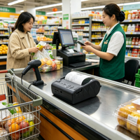 Printer Thermal Nirkabel Genggam Mini USB 80mm 203dpi untuk Android IOS Sistem Win POS 80 Thermal Driver