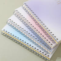 Carnet spirale B5, 124 feuilles, 80 g/m², couverture PP, sangle, intercalaires, lignes, dégradé animalier, 4 motifs, papeterie étudiante, vente en gros