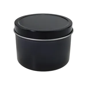 Factory Wholesale Custom Black White Empty Candle Tea Mint Candy Watch Tins with lid 4 Oz 8 Oz