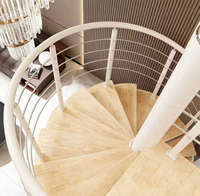 Escalier en colimaçon moderne et élégant pour appartement intérieur, escalier métallique assemblé durable