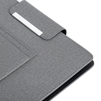 Casing Keyboard BT Tekstur Kain dengan Touchpad Portabel Ringan untuk Tablet 10 Inci, Desain Penyangga Folio dengan Penahan 4 Sudut