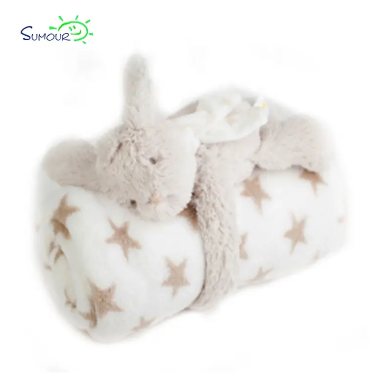 Bella bunny giocattoli di peluche per bambini molle del bambino coperta coperta di peluche coperta del bambino