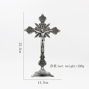 Christian patung berdiri salib Yesus Katolik, ornamen dinding salib kantor mobil - Product Image 2