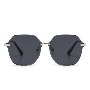 แว่นกันแดดไร้กรอบสำหรับผู้หญิง รุ่นใหม่ วัสดุโลหะ เลนส์ PC ป้องกันรังสียูวี 400 ระดับ 2 รุ่น YC8195 B6 ผลิตที่ไถโจว - Product Image 2