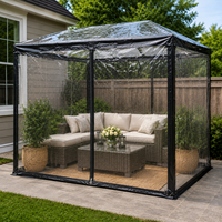 Bâche en PVC transparente, imperméable et coupe-vent, sur mesure avec service de découpe pour abri extérieur de maison, jardin, patio, balcon