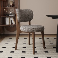 Chaises de Salle à Manger Modernes de Luxe Nouveau Design Tissu et Cuir Décoratives pour Café et Salon à Tenon et Mortaise