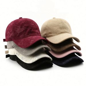 Wholesale Blank <b>Plain</b> Casquette Dad Hat Unisex 6 Panel Corduroy for Outdoor Travel <b>Baseball</b> <b>Caps</b> Promotion Gift - Product Image 1