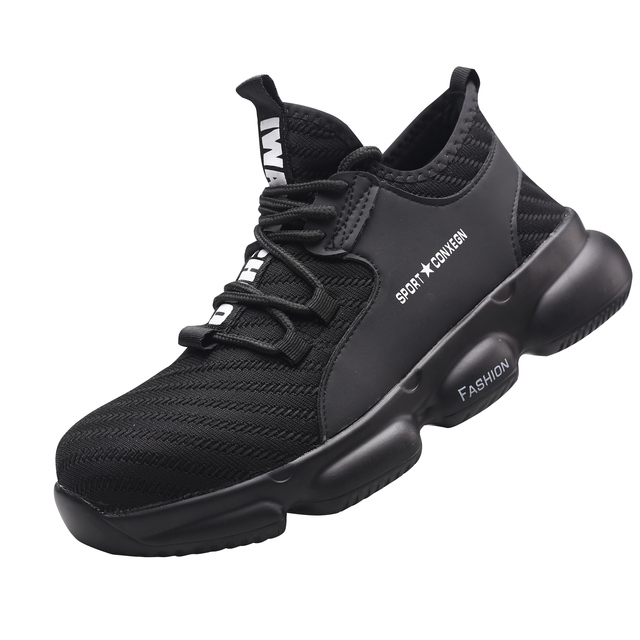 Hot Selling Steel Toe Fly Knit  Casual  Athletic Comfortable Safety Sports Shoes