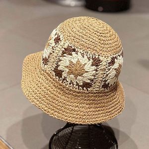 Wholesale Handmade Floral Fisherman's <b>Hat</b> <b>Straw</b> <b>Hat</b> Women Summer Outing Shade Crochet <b>Straw</b> Bucket <b>Hats</b> - Product Image 6