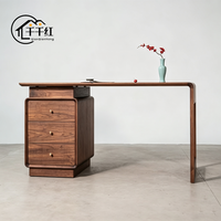 Bureau de travail en teck massif de haute qualité, moderne, réglable en hauteur, avec tiroirs de rangement, table d'ordinateur, mobilier de bureau à domicile