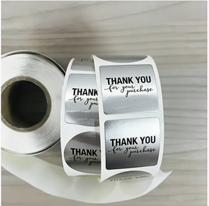 Adesivi Rotondi Dorati Personalizzabili Lucidi Impermeabili 'Grazie' Sigilli Permanenti <span class=keywords><strong>per</strong></span> Artigianato - Product Image 1