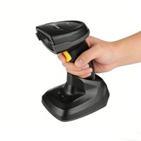 Scanner de codes-barres portable sans fil 2D PDF417 CMOS 2,4 GHz USB POS 1D/2D pour inventaire, certifié ROHS, haute vitesse