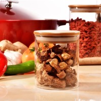 Bocaux en verre borosilicate de haute qualité, hermétiques, sans BPA, chauffables, 500 ml, pour aliments, cuisine, camping, céréales, épices, thé, design moderne