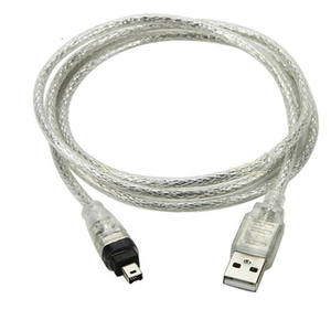 Vente en gros 6ft USB mâle vers Firewire IEEE 1394 4 broches mâle <span class=keywords><strong>iLink</strong></span> câble adaptateur 1.2M firewire vers adaptateur usb - Product Image 1