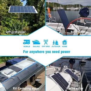 Paneles Solares Fotovoltaicos Marinos de 130W para Techo de Autocaravana, Área Plana, Cubierta de Barco, Monocelular de Contacto Posterior para Observación de Estrellas por <span class=keywords><strong>la</strong></span> <span class=keywords><strong>Noche</strong></span> - Product Image 3