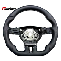 YTcarbon pour Passat CC Polo EOS pièces automobiles accessoires intérieurs de voiture volant en daim en cuir de Style course personnalisé