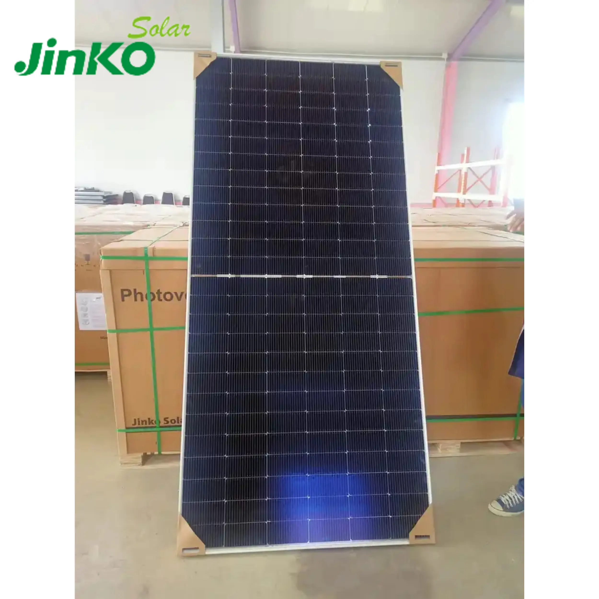 JinKO 605W 615W 625W Tiger Neo N-Type Bifacaial Module Dual Glass Mono Panel de sistema de energía solar de alta eficiencia