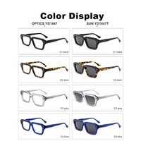 Montures de lunettes classiques en acétate gris carré, logo personnalisé, anti-lumière bleue, montures optiques en gros pour hommes et femmes